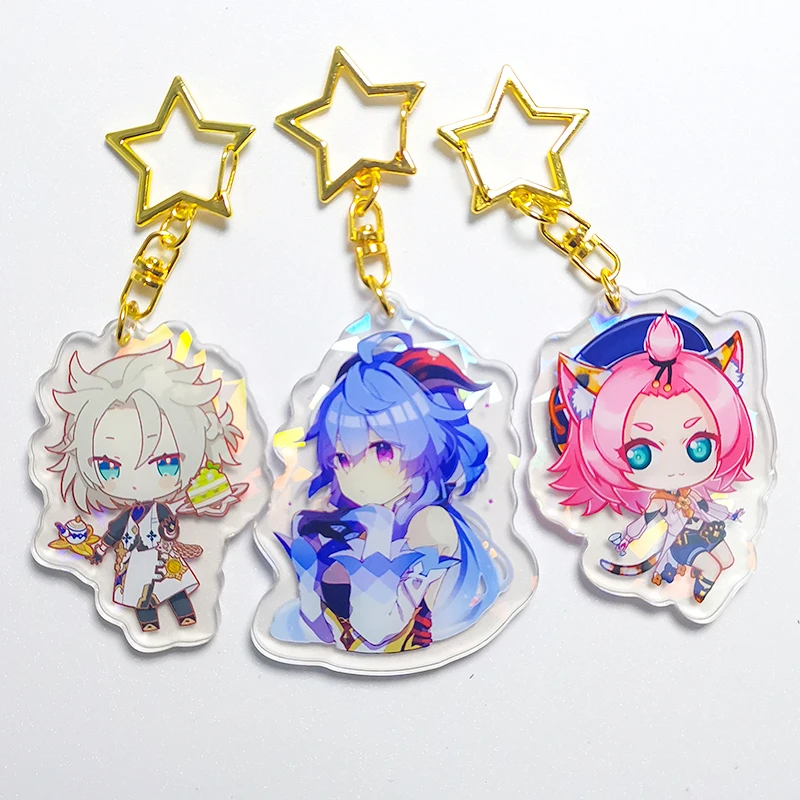 Personalized custom keychain creative cartoon character keychain car key pendant acrylic keychain