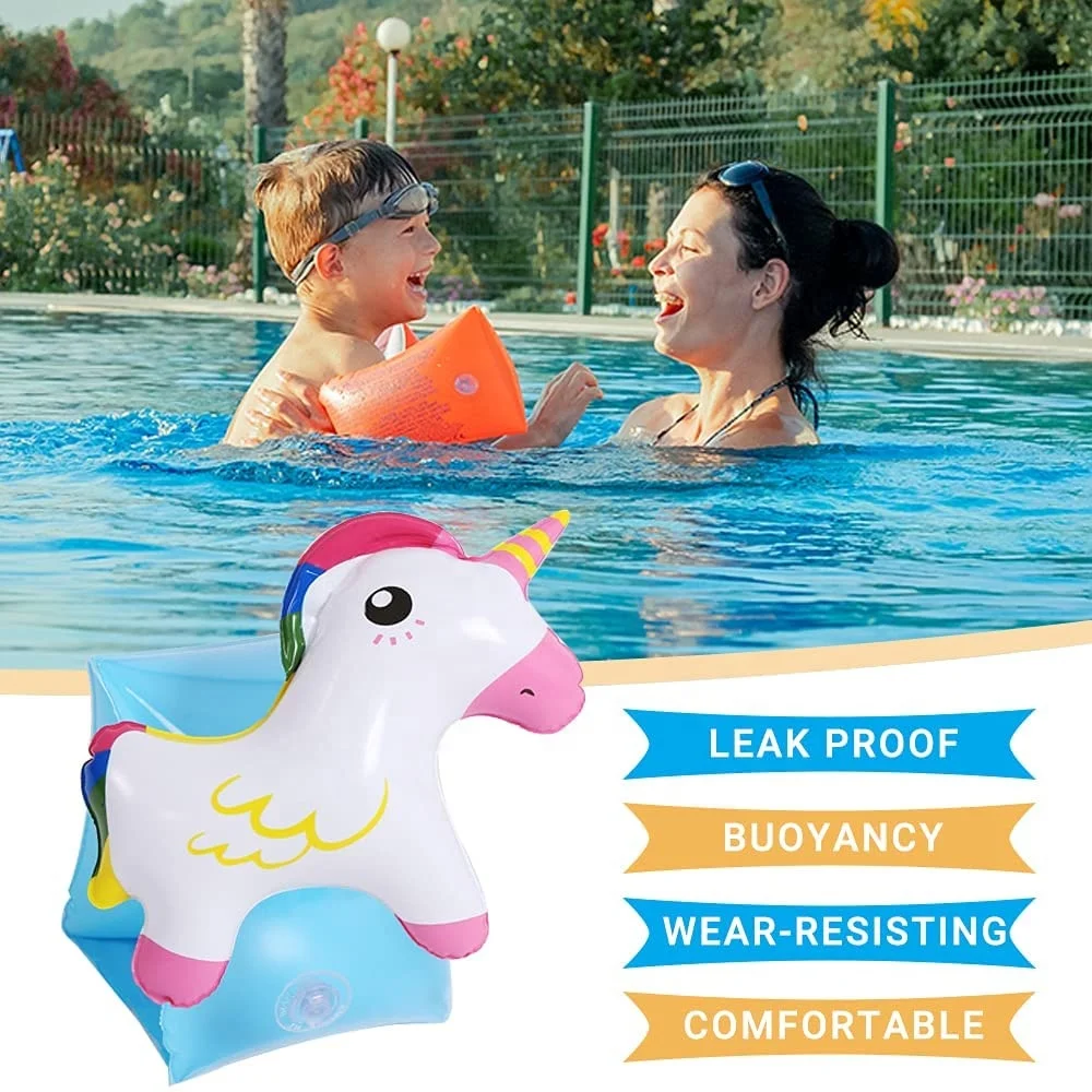 Inflatable Unicorn Arm Bands Children Inflatable Sleeves Swimming Ring Armbands Pool Toy For Kids Toddlers