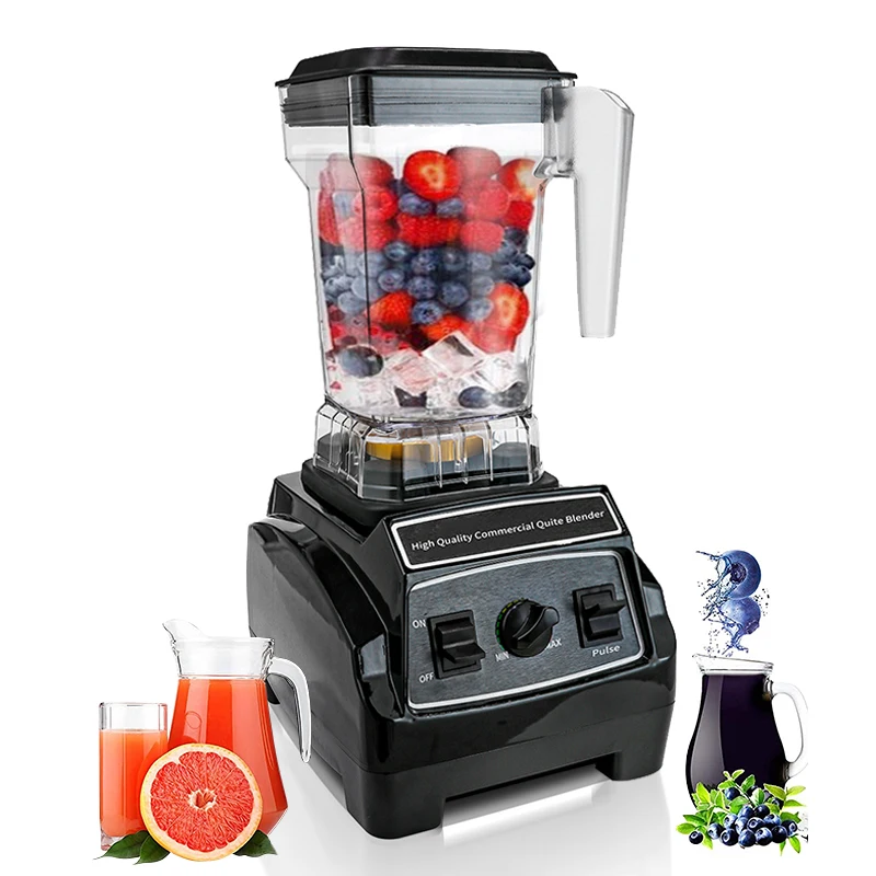 Professional Appliances Used Commercial Blender  Electric Plastic Commercial Juicer Machine with Push Button