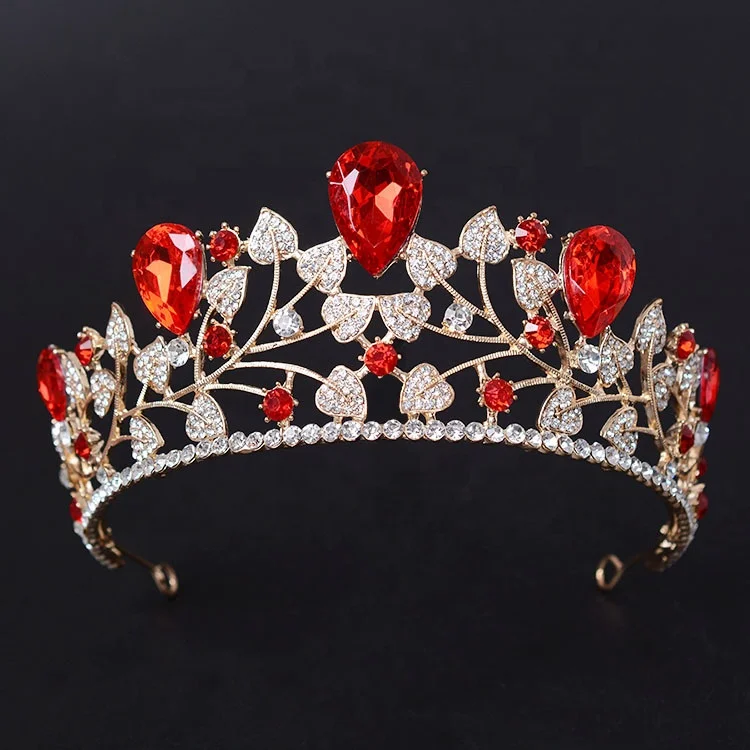 Hot Sales High Quality Women Elegant Multicolor Rhinestone Crowns Wedding tiara