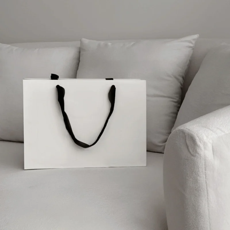Manufacturer Stock Classy Neutral Clothing Jewelry Satchel Logo Printed Enterprise Shopping Paper Bag