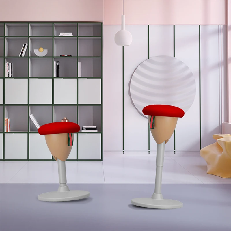 Revolving bounce chair adjustable swivel lift chair work study standing desk rolling high balance stool office bar stool wobble