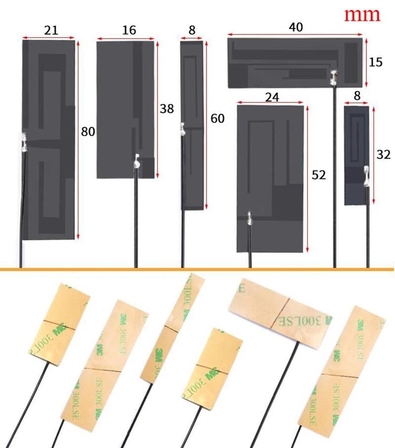 900/1800MHz GSM GPRS FPC Внутренняя антенна Flex PCB с U.Fl. Коннектор 3M