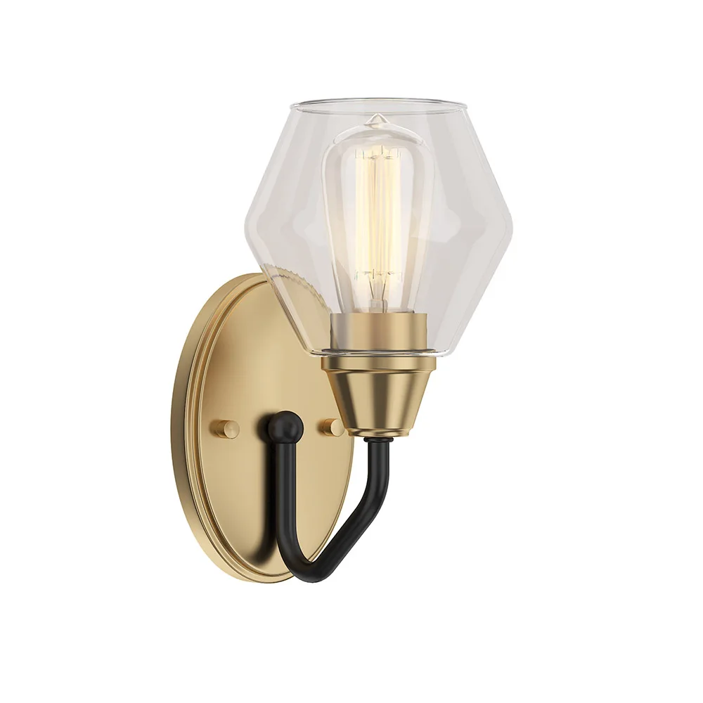 Vintage Gold Accent Wall Sconce Mid-Century Modern Iron Art Wall Lights Fixtures for Bathroom Bedroom Kitchen Indoor