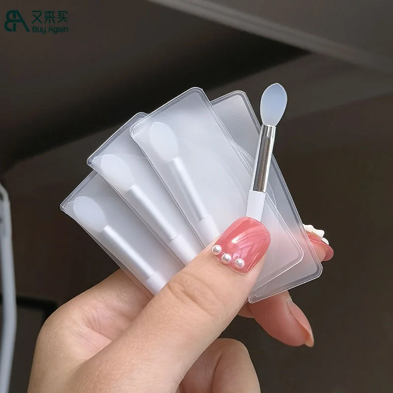 wholesale small glitter applicator silicone lip stick balm applicators silicone lip brush silicone lip scrub spatula