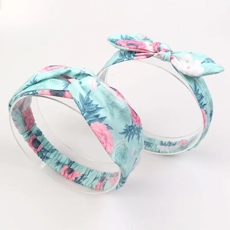 
New In Stock Parent-Child Cross Knotted Hairband Mommy And Me Hair Ribbons Set For Baby 