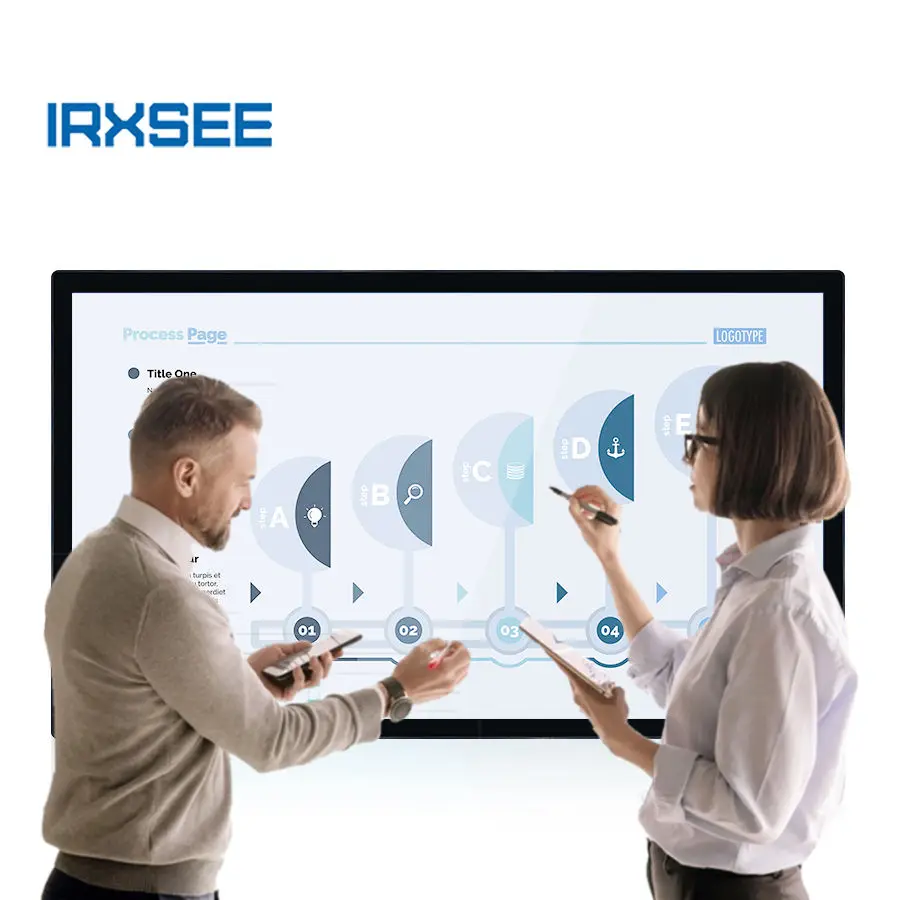 Capacitive 32 43 49 55 65 Inch Usb Touch Screen Interactive Smart boards FHD 4K Interactive Board For School Office Teaching
