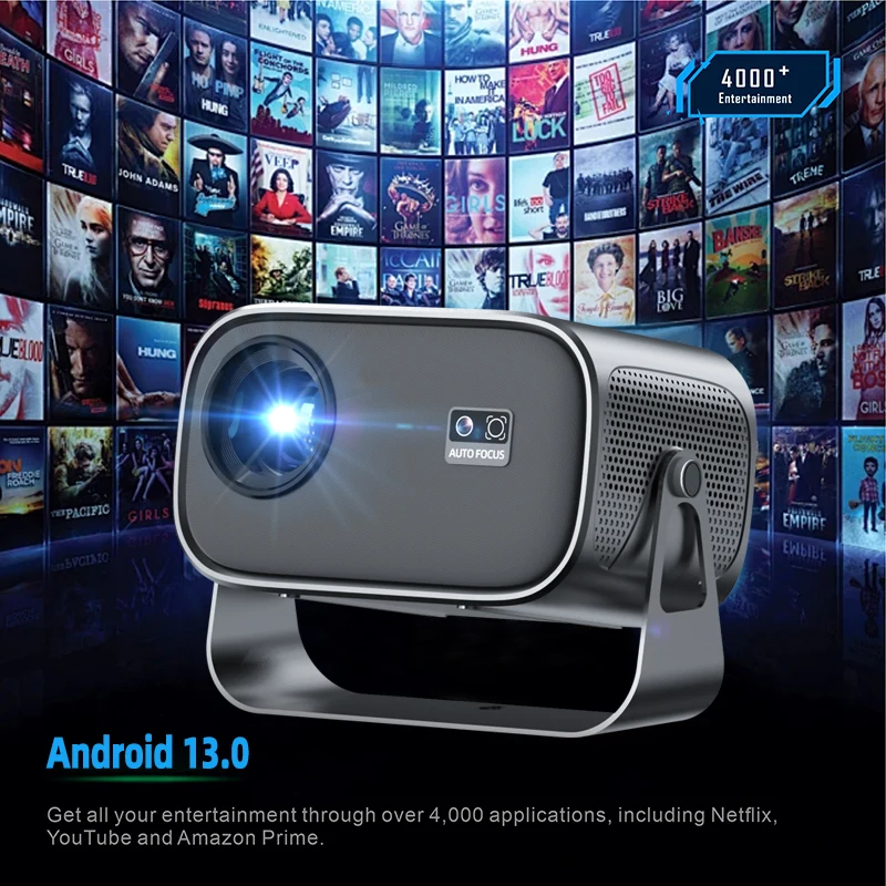 Home Theater Video Smart Android  Wireless Phone Portable Mini 4K Projector