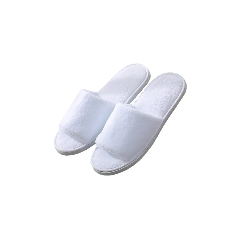 Low Moq Cheap Wholesale Hotel Spa Slippers Coral Fleece Velvet Slippers Cheap Disposable Hotel Slipper