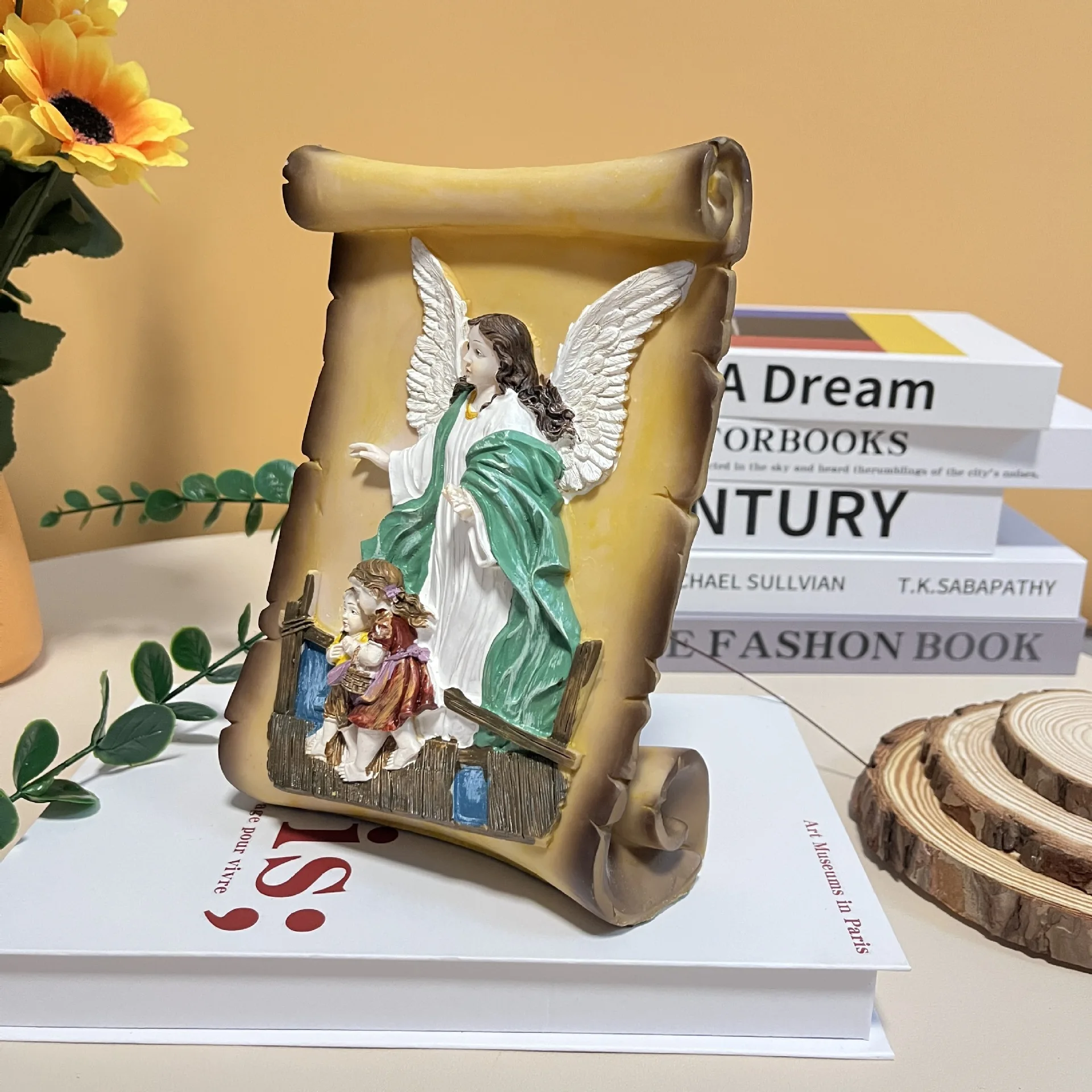 Витт имитировал древний свиток ангелы-хранители украшают христианскую церковь рождественские изделия из смолы религиозные украшения