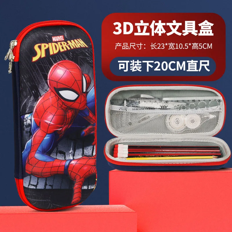 Linda toy Wholesale Anime Spiders Pencil Case Student Large Capacity Pen Case  Multi-functional Cute Cartoon Pen Case