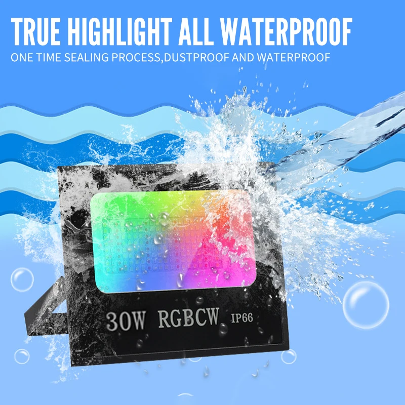 Outdoor Garden Party Projector Smart RGB 30W 50W Portable Security Floodlight Waterproof IP65 LED Flood Light