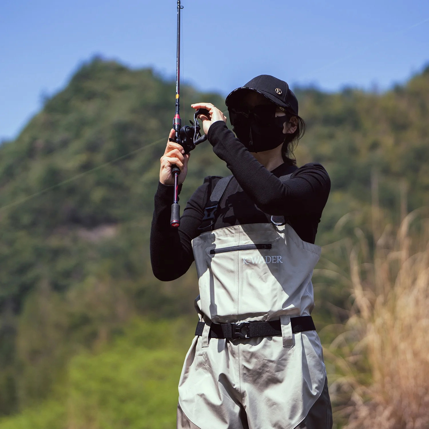WST Fishing Waders Hunting Suit 3 Layer Waterproof breathable Wading Pants  Waist Chest  Fly Fishing