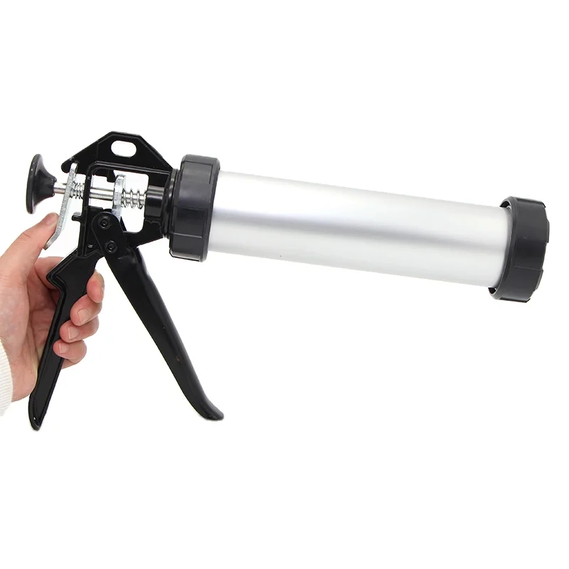 Пистолет для герметизации с круглой алюминиевой трубкой, 9 дюймов, черный/синий/серый