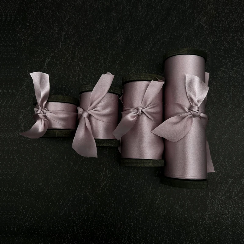 100% pure 2.5 inches craft ribbon fabric cut edge silky retail real silk ribbon for gift wrapping