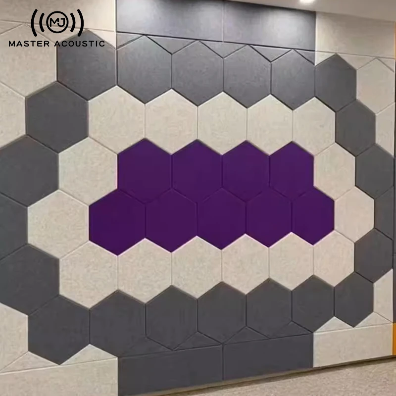 Master acoustic Polyester Foam Panel  Wall Paneling Decoration Protection PET Fabric Acoustic Panels