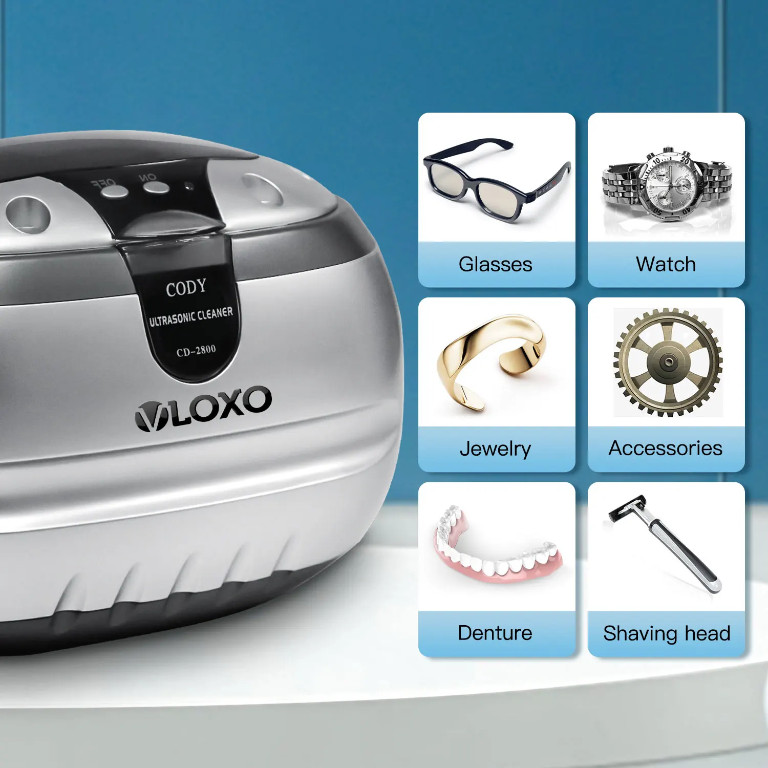 Home Diy Smart Appliance New Portable Mini Digital Ultrasound Tooth Brush Jewelry Ultrasonic Cleaner