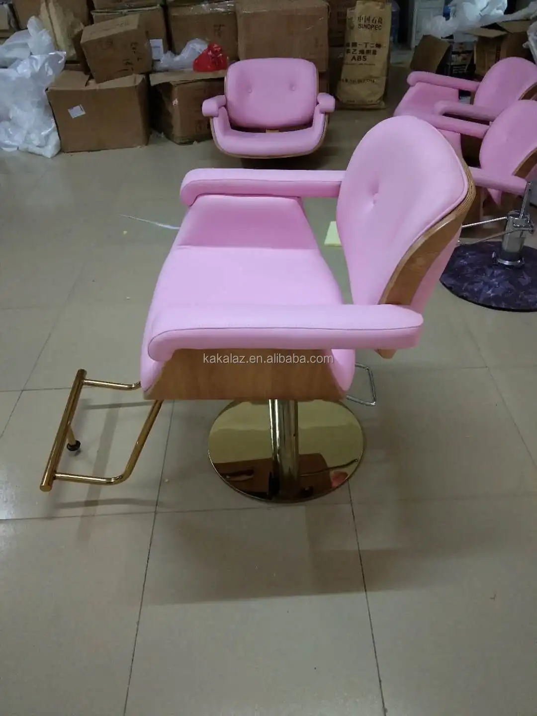 wooden hairdresser chair styling salon chairs pink  hair styling products chair