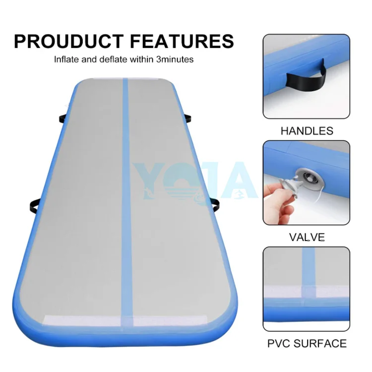 Cheap  inflatable air track Gymnastics Factory Custom Logo Tumbling Mat Air Floor airtrack 6m/8m/10m/12m/15m/20m