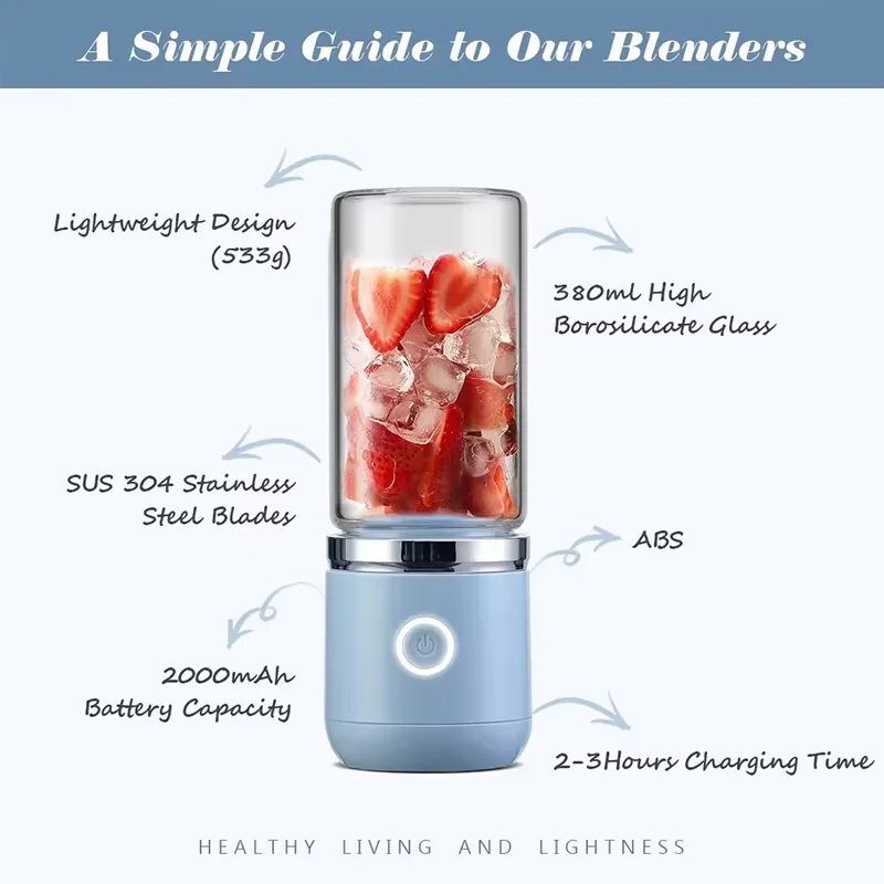 Customized Rechargeable Mini Home Milkshake Electric Small Usb Blender Machine Orange Fruit Portable Juicer Bottle