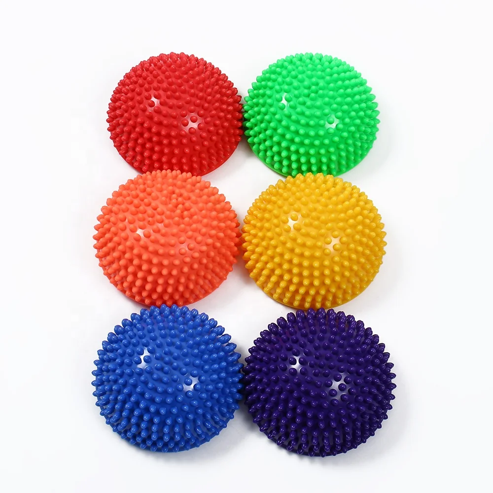 High Density Domed Soft PVC Sports Massage Half-dome pods Yoga Spiky Ball for Kids