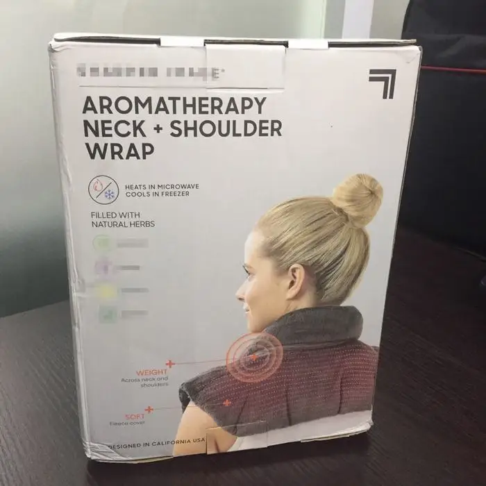 Pain Relief Weighted Neck and Shoulder Wrap Heating Pad Microwave Heating Fridge cold Cassia Neck Shoulder Heat Packs