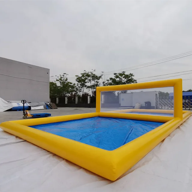 PVC Tarpaulin Air Seal Inflatable Portable Water  Volleyball Court  Custom Size Color LOGO