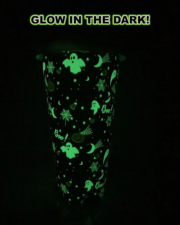 Christmas Pumpkin Halloween 16 Oz Cold Coffee Temperature Custom 24 Oz Plastic Color Changing Cup With Lids Straws