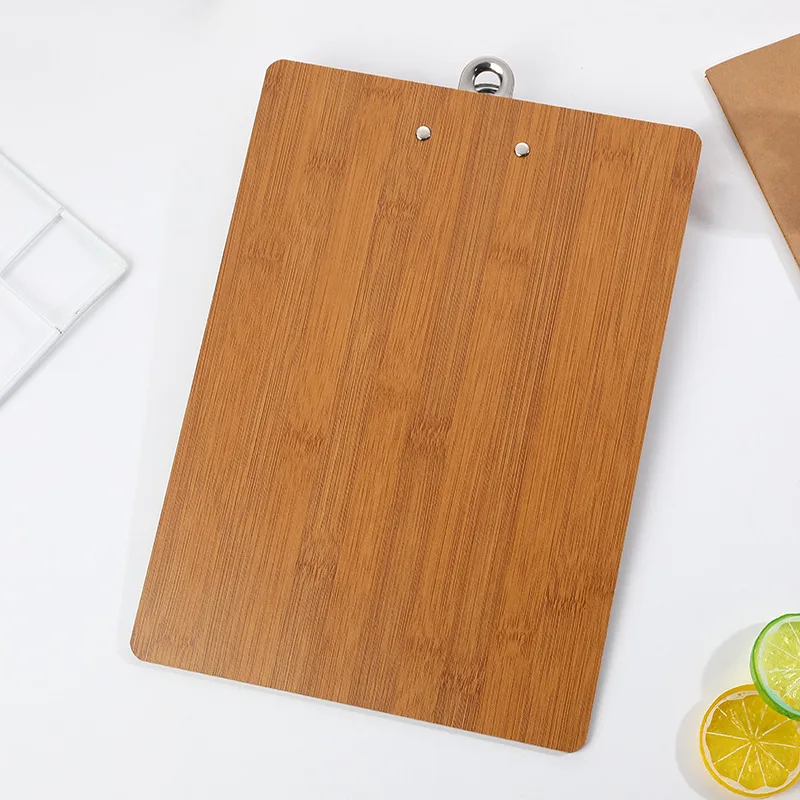 ECO Friendly Vintage Writing Mdf Stending Menu Wood Folder Metal Custom Wooden Clear Mini Exam Pad Nurse Clip Board with Storage