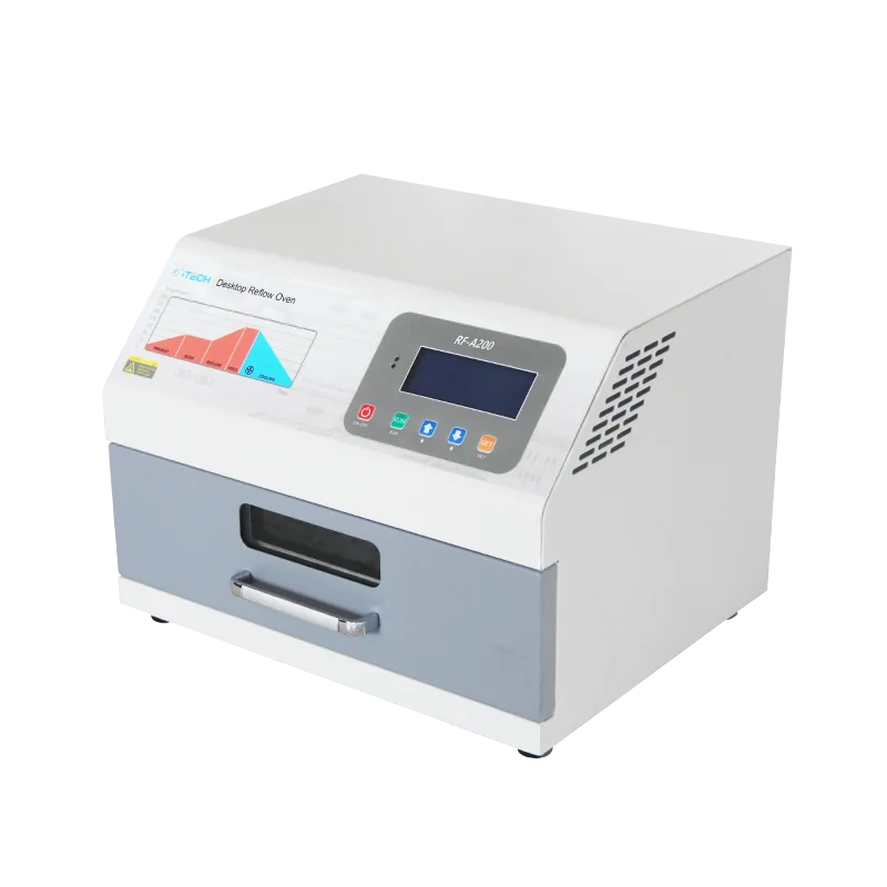 Высокопроизводительная небольшая настольная духовка ITECH RF200 700 Вт-3600 Вт для пайки горячим воздухом с инфракрасной бессвинцовой волной