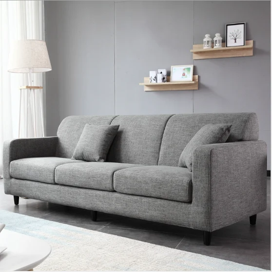 
Factory wholesale simple small unit 2 seat sofa apartment rental office studio fabric sofa chair 