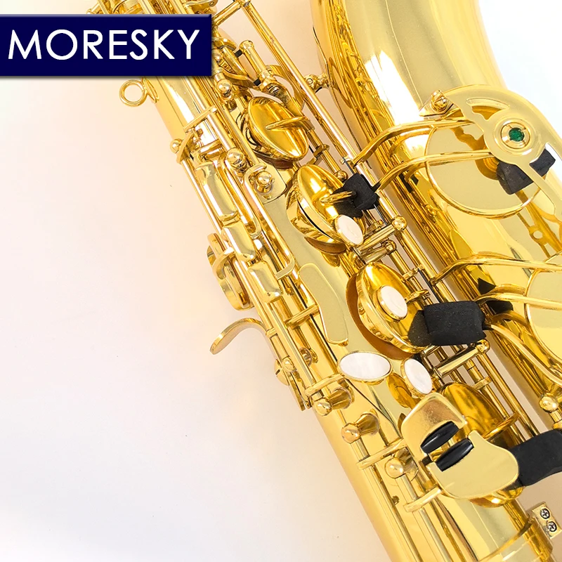 MORESKY Bb Tenor Saxophone Gold Keys With Case Music Instrument SAX