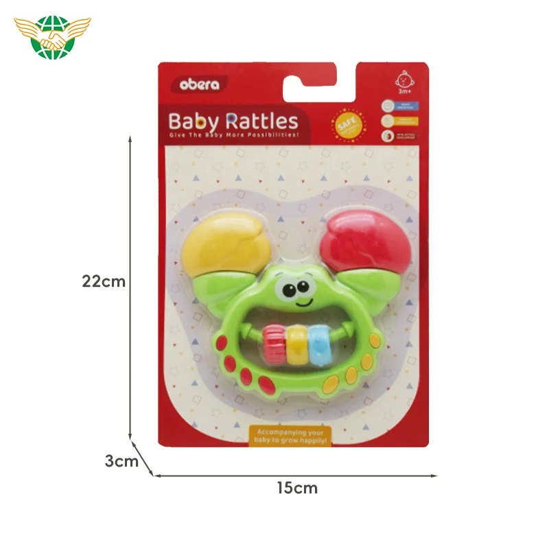 Infant Crab Shape Plastic Rattles Animals Rattle Soft Toy Baby Teething Toys for Babies