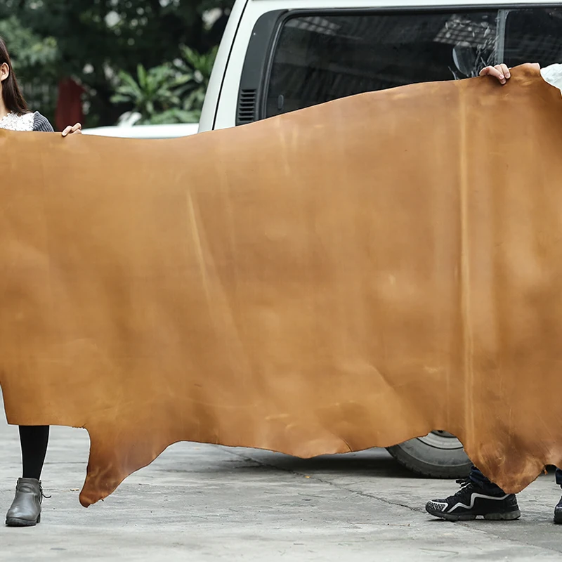 Pure & Real Cow Hide Cattle Real Leather Full Grain Handmade Cow Skin Genuine Leather Supplier Crazy Horse Leather Factory