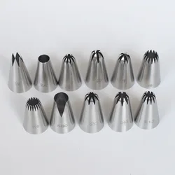 Hot sale 304 stainless steel pastry nozzles butter cookies pastry nozzles seamless bakeware tools