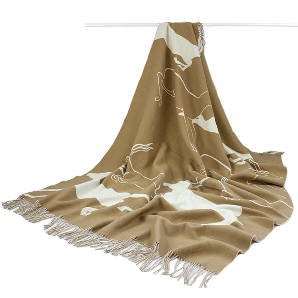 Внутренняя Монголия 100% шерсть плед одеяло под заказ жаккард верблюжья тканые зимние одеяла