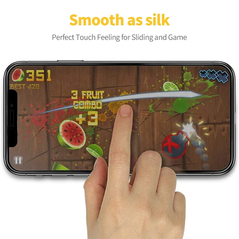 Matte Screen Protector for iPhone, ZIFRIEND 2.5D 0.33mm Anti Glare Full Coverage Anti Scratch, Bubble Free Tempered Glass