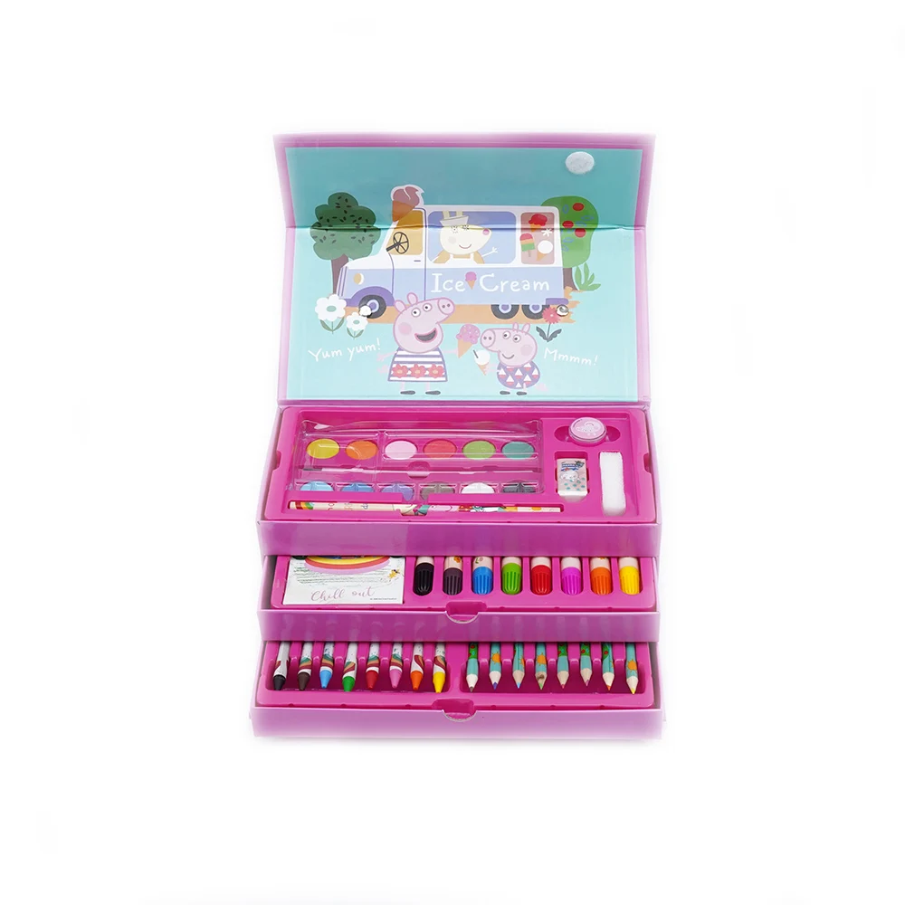 Super Art Set for Kids Painting & Drawing Art Set Case Portable Art Box Pastels Colored Pencils Markers