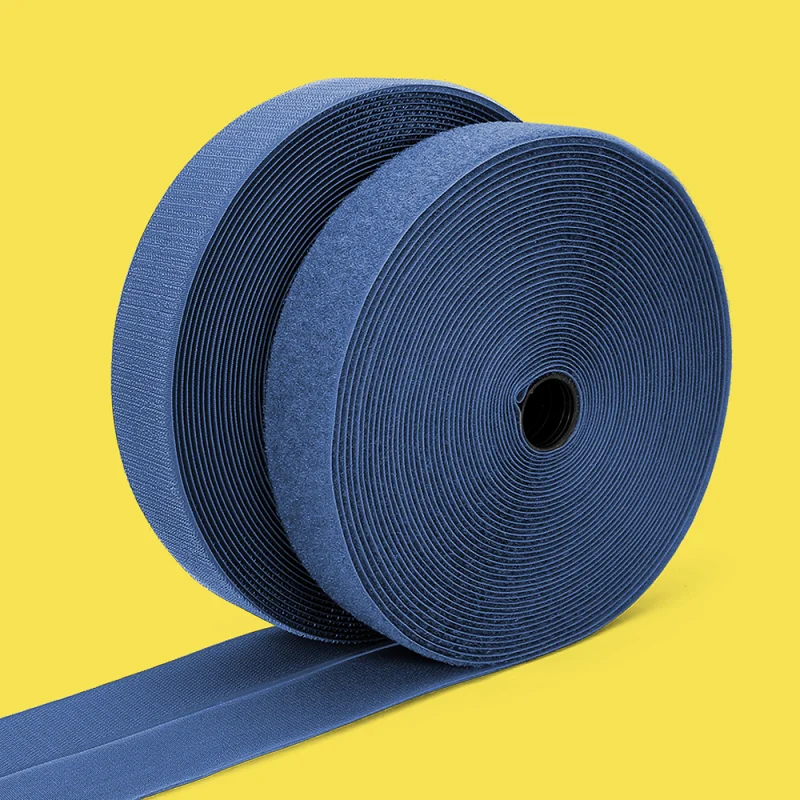 Trade assurance hook and loop black fabric, self adhesive hook and loop tape, hook and loop strip