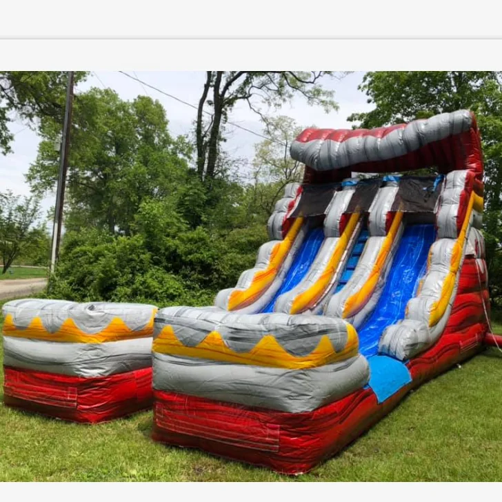 18ft high kids backyard juegos inflables trop breeze water slide with pool inflatable obstacle course bounce house waterslides