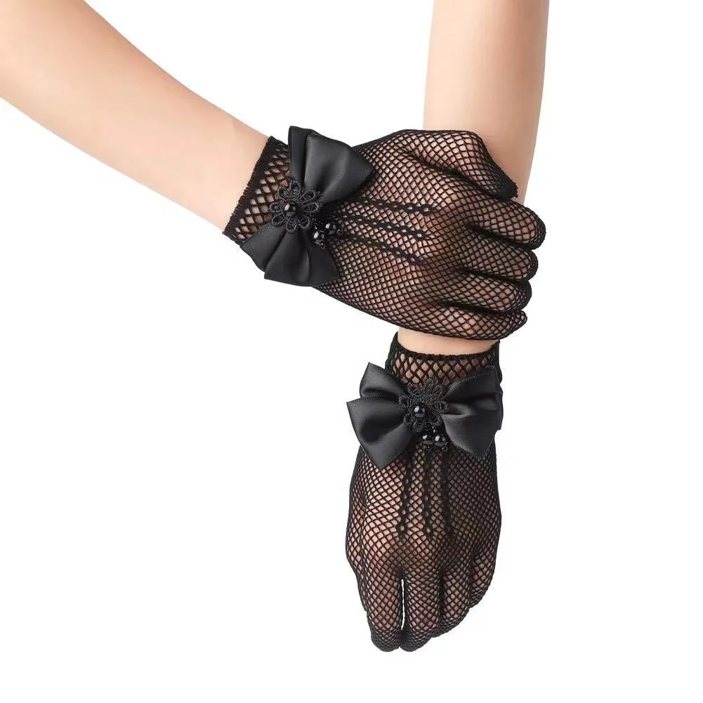 Элегантные винтажные кружевные модные кружевные перчатки для вечеринок кружевное платье перчатки для танцев и вечеринок