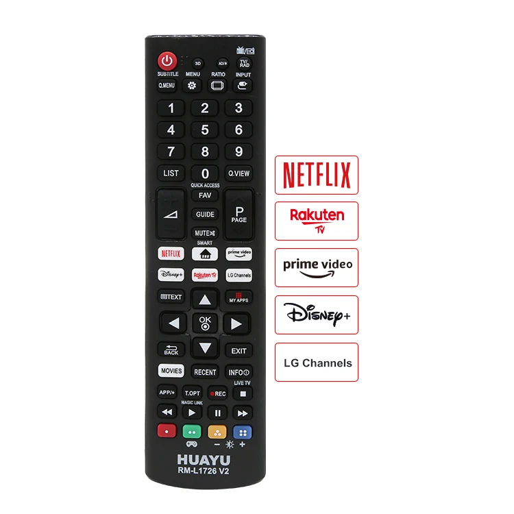 HUAYU RM-L1726 V2 Replace for LG AKB75095307 AKB75375604 AKB74915305 IR Smart TV remote control