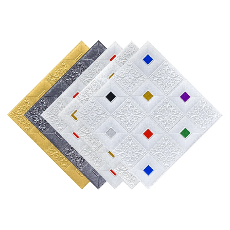 Manufacturer Price Peel and Stick Wallpaper Multi Color Wall Panel Foam Brick Self-Adhesive 3D Wallpaper for Home Decoration