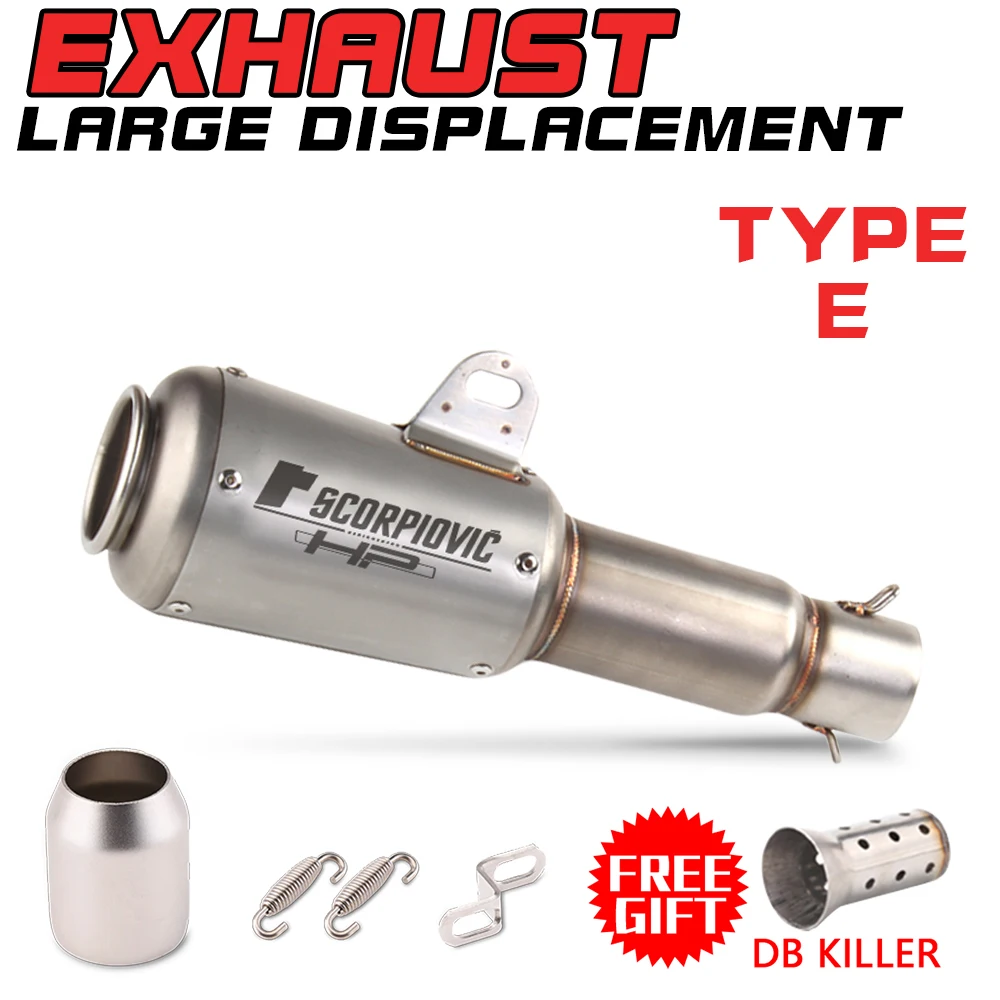 51mm Universal Motorcycle Exhaust Motorcycle Pipe Muffler Modified Bicycle For HONDA CBR650F XMAX Z250 PCX NMAX R3 R6 GSXR125