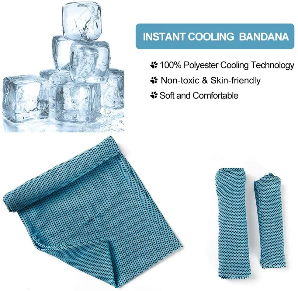 Fanni Wholesale Pet Breathable Dog Cooling Bandanas Ice Collar for Summer