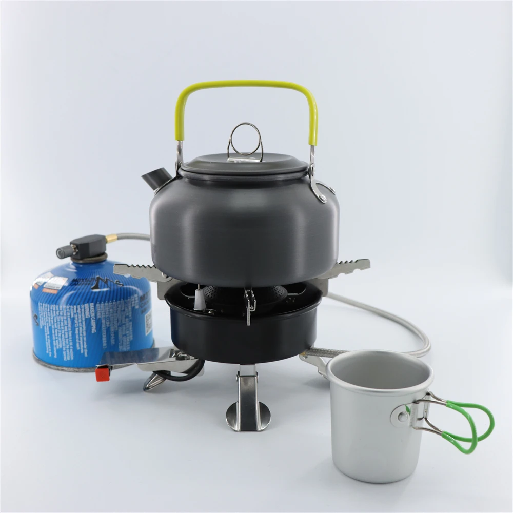CE Certified High Quality Portable Collapsible Steel Gas Stove Outdoor Camping Split Structure Design Manual Use Butane Propane