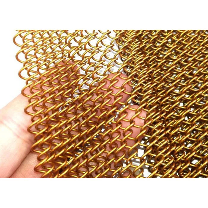 Unique Building Flame-resistant Flame-resistant Steel Coiled Wire Fabric Panels Ceiling Steel For Interiors