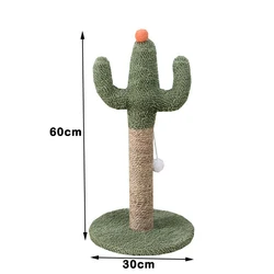 Luxury Cat Playing Climbing Scratching Post Furry Ball Toy Cat Tree House Mushroom Cactus Green Cat Trees & Scratcher