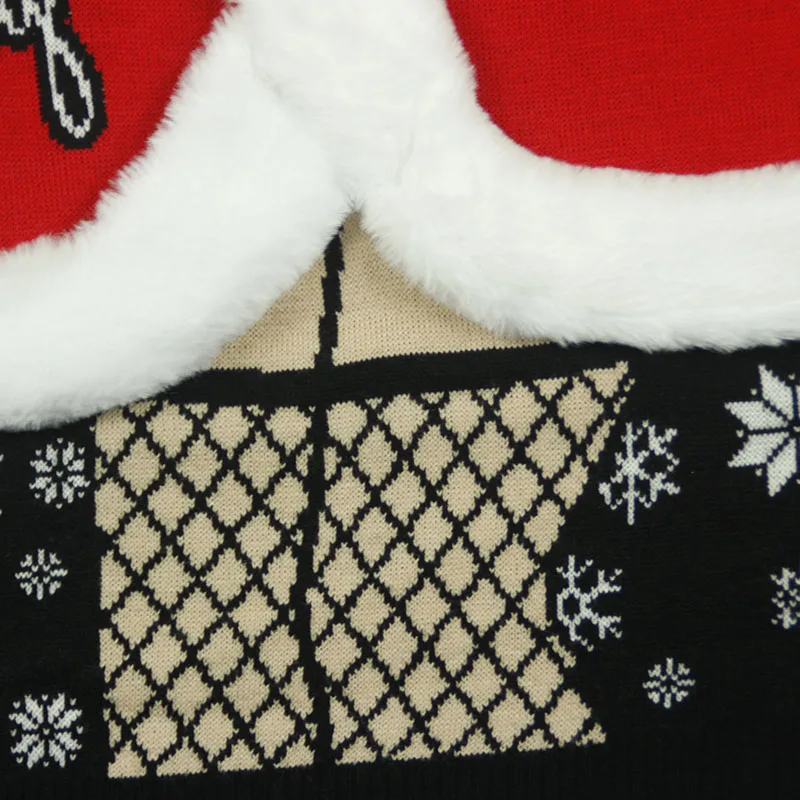 2022 Custom knitted xmas party sweater women funny christmas sweater dress