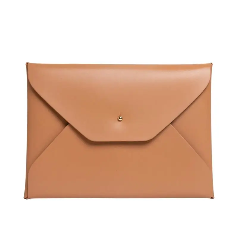 Envelope Shape Tan PU Vegan Leather 13 inch 15 inch 16 inch Laptop Sleeve  Case Laptop Sleeve Bag
